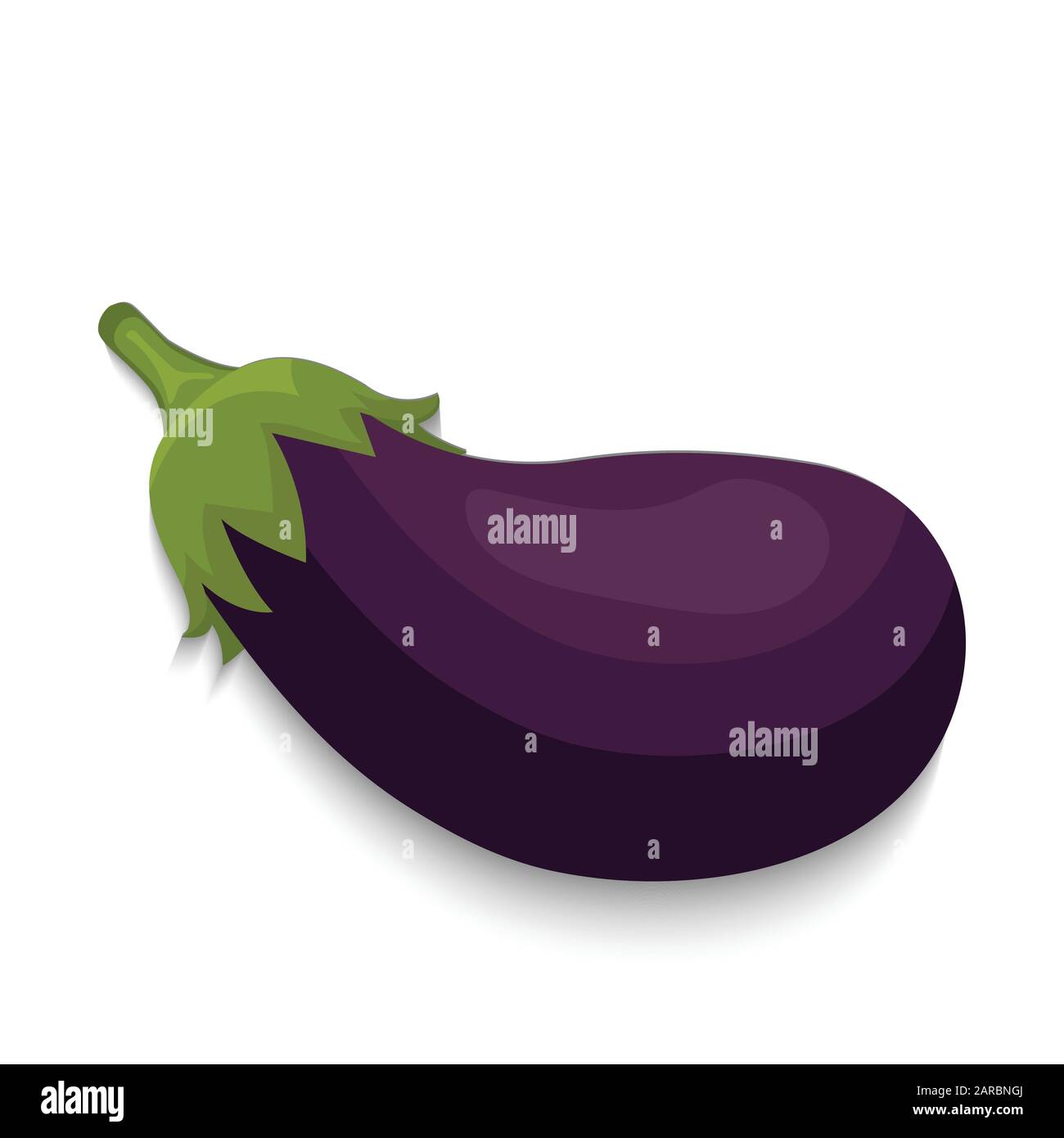 Realistic eggplant vegetable, vector illustration Stock Vector Image