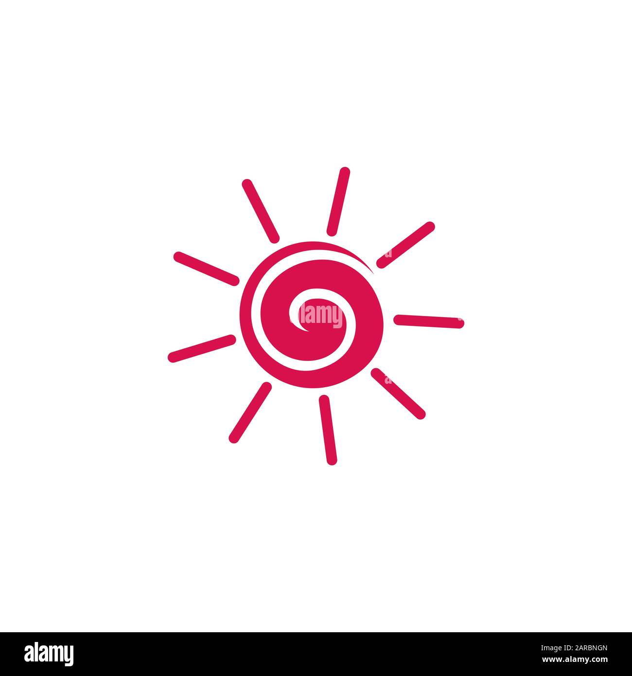 sun spiral cute design symbol vector Stock Vector