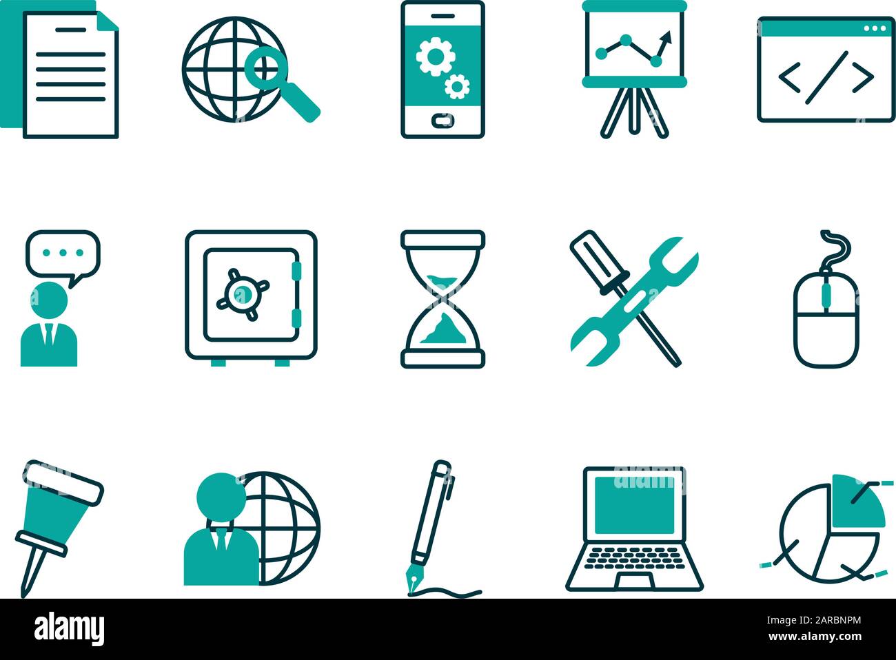 Isolated office and business icon set vector design Stock Vector Image ...