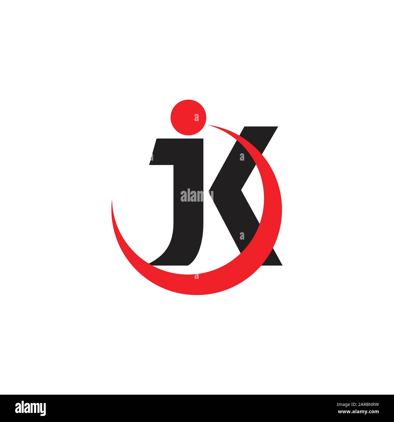 letter jk motion circle object logo vector Stock Vector