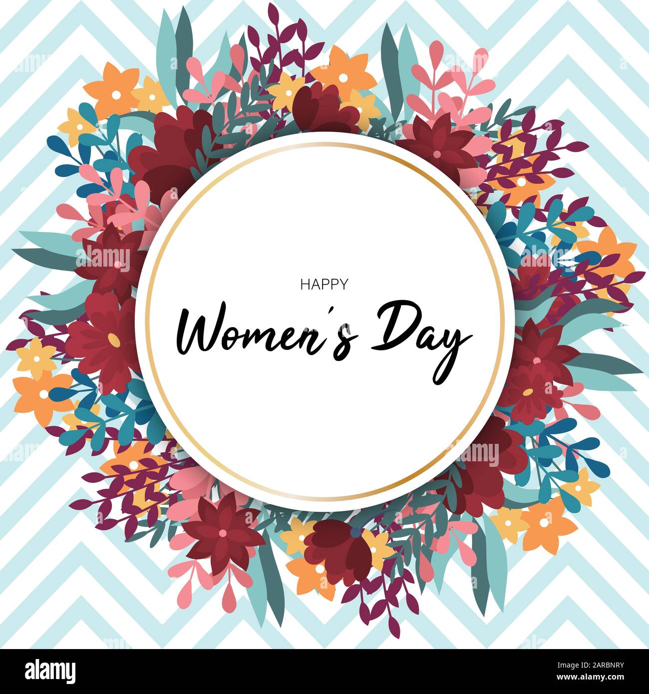 International Women's Day, March 8, with the decor of flowers and leaves.  vector illustration greeting poster card. floral background Stock Vector  Image & Art - Alamy