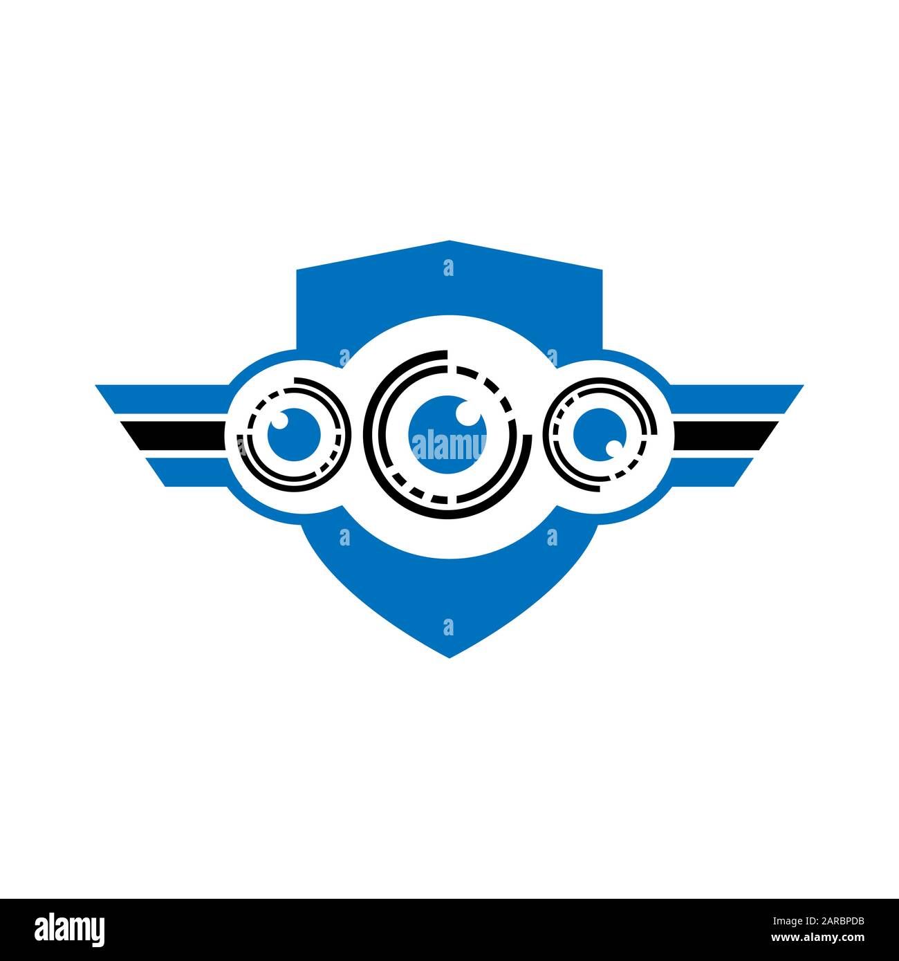 Flying Eyes Drone Logo. Aerial Camera Icon Graphic Design Logo Illustration Stock Vector