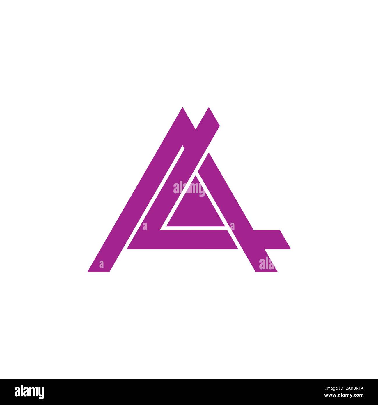 letter la triangle geometric logo vector Stock Vector