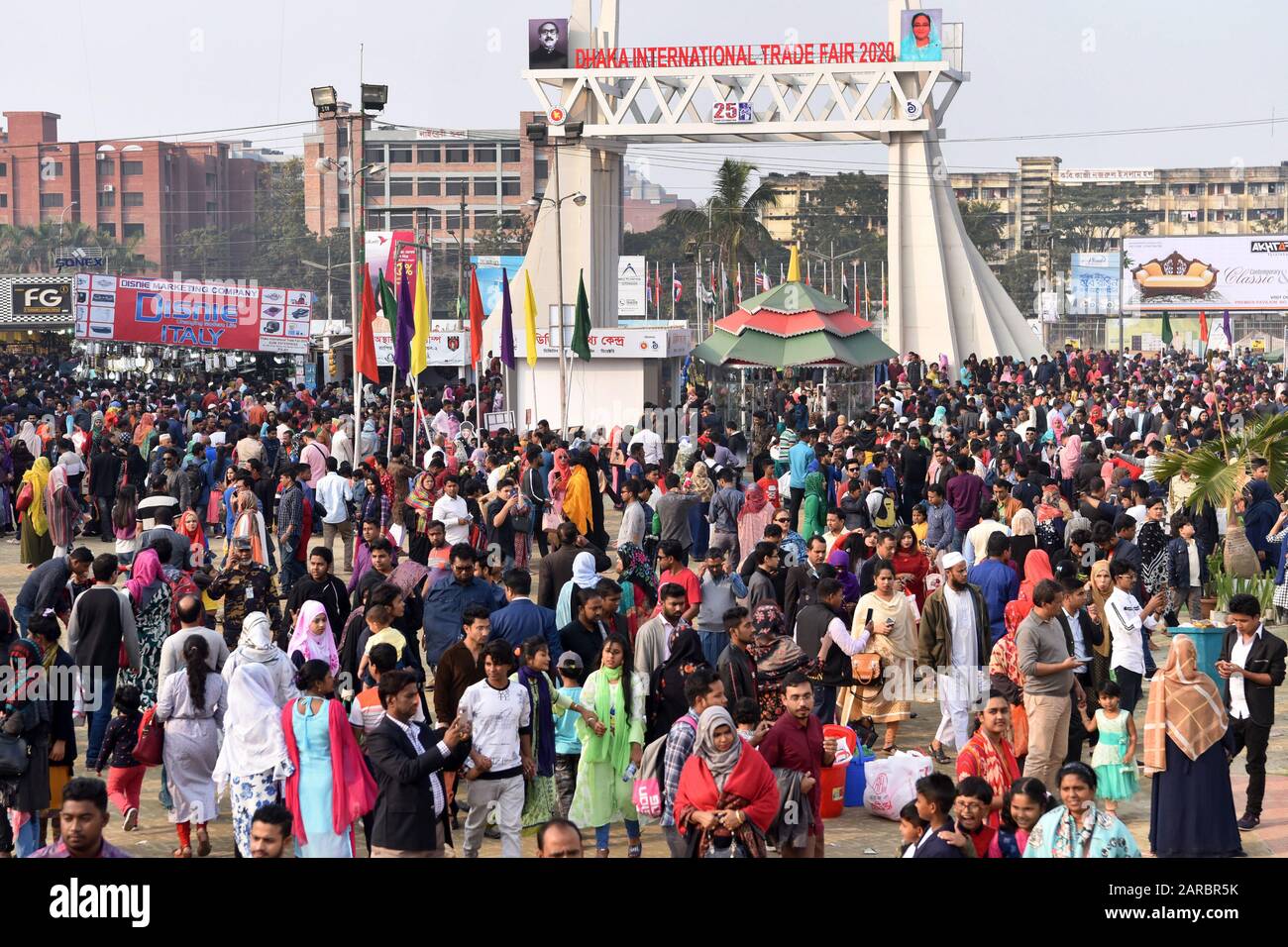 Dhaka, Bangladesh January 24, 2020 A large number of people visit