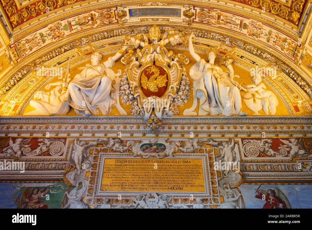 Rome Italy Jan 3 2020 Wall And Ceiling Paintings In The
