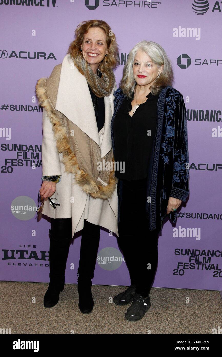 Park City, UT, USA. 26th Jan, 2020. Geralyn Dreyfous, Sarah Johnson at arrivals for THE GLORIAS Premiere at Sundance Film Festival 2020, Eccles Theater Center, Park City, UT January 26, 2020. Credit: JA/Everett Collection/Alamy Live News Stock Photo