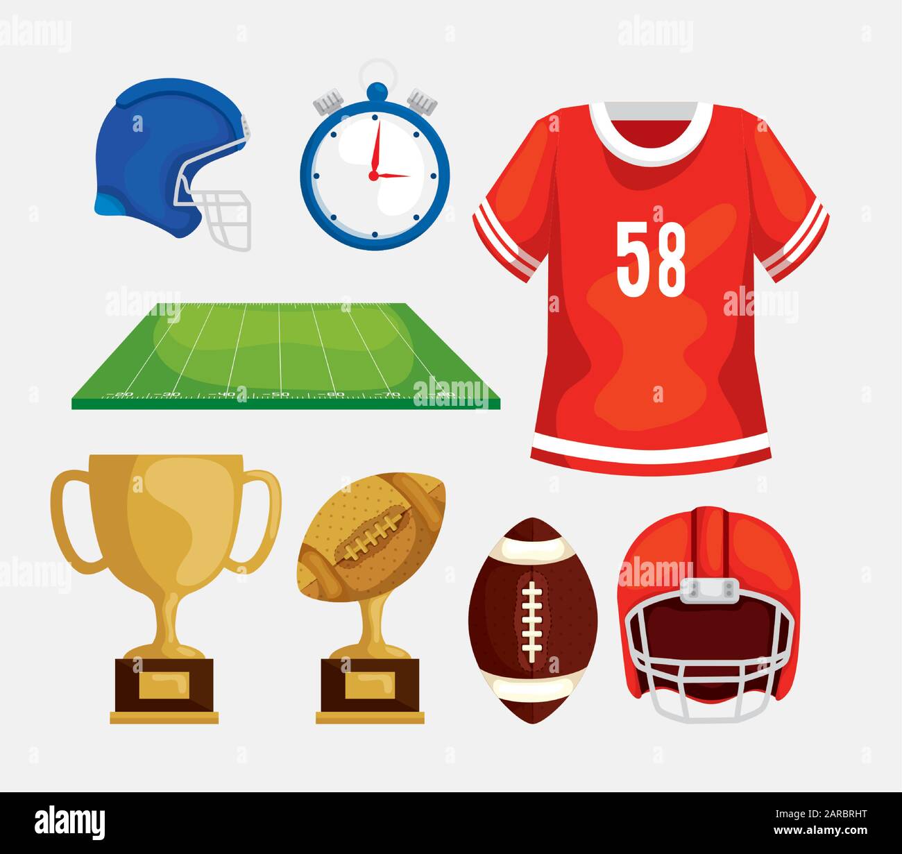 set icons of football american Stock Vector Image & Art - Alamy