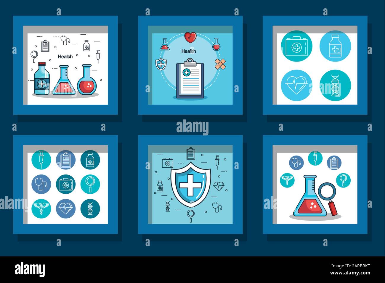 bundle designs of health and icons Stock Vector Image & Art - Alamy
