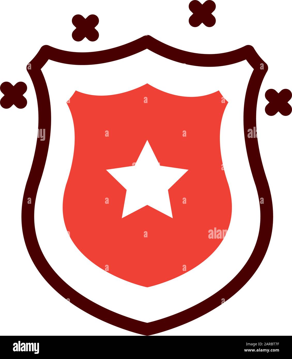 Isolated star inside shield vector design Stock Vector Image & Art - Alamy
