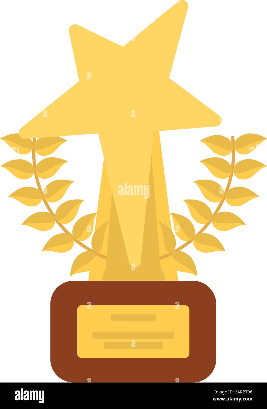 Gold trophy with leaves wreath vector design Stock Vector Image & Art ...