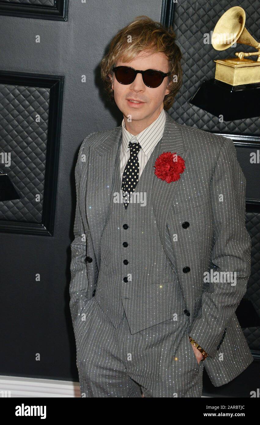 Los Angeles, CA. 26th Jan, 2020. Beck at arrivals for 62nd Annual Grammy Awards - Arrivals, STAPLES Center, Los Angeles, CA January 26, 2020. Credit: Tsuni/Everett Collection/Alamy Live News Stock Photo