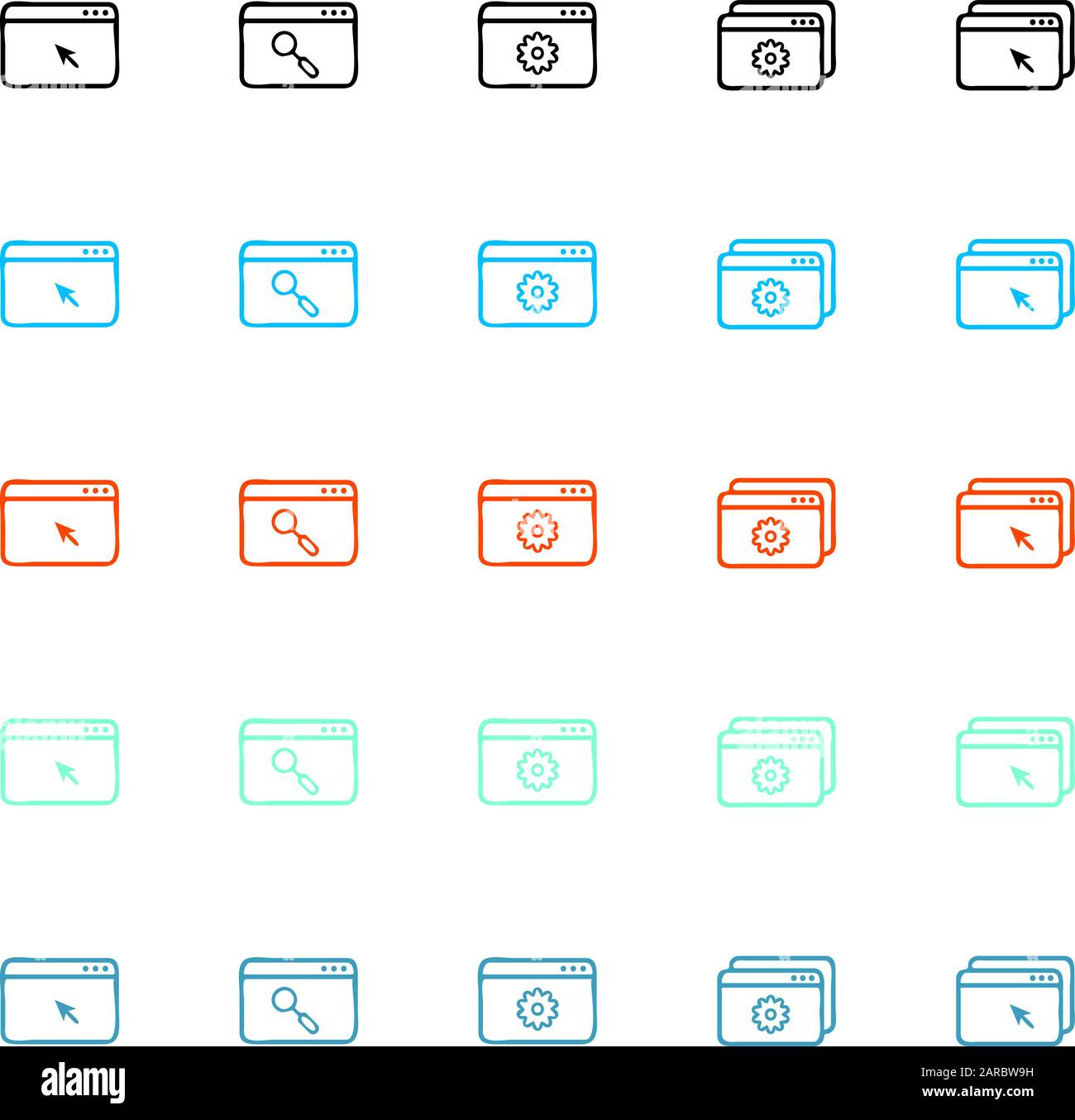 Browser app icon design template Stock Vector Image & Art - Alamy