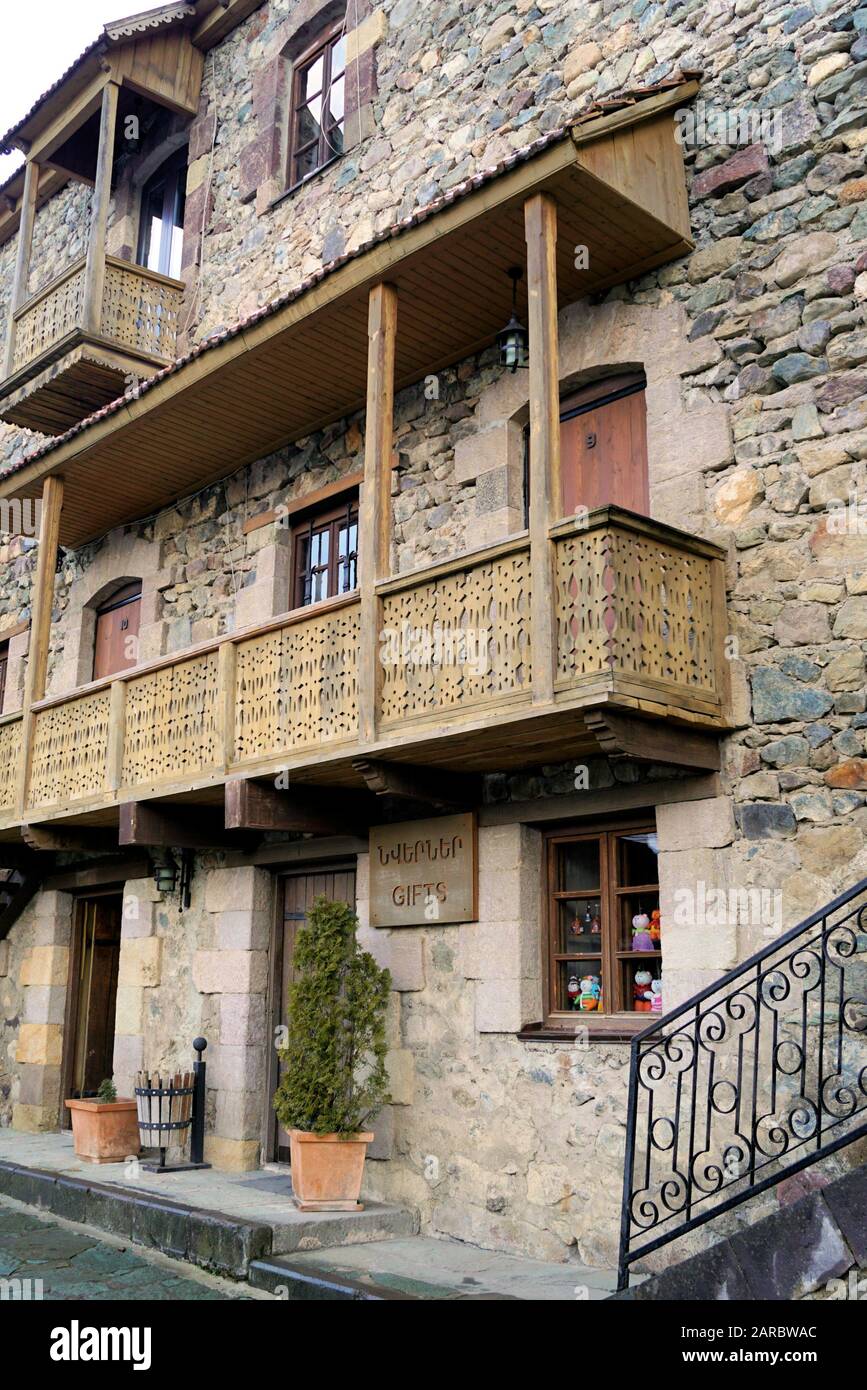 Balconied Houses, Dilijan, Armenia Stock Photo Alamy