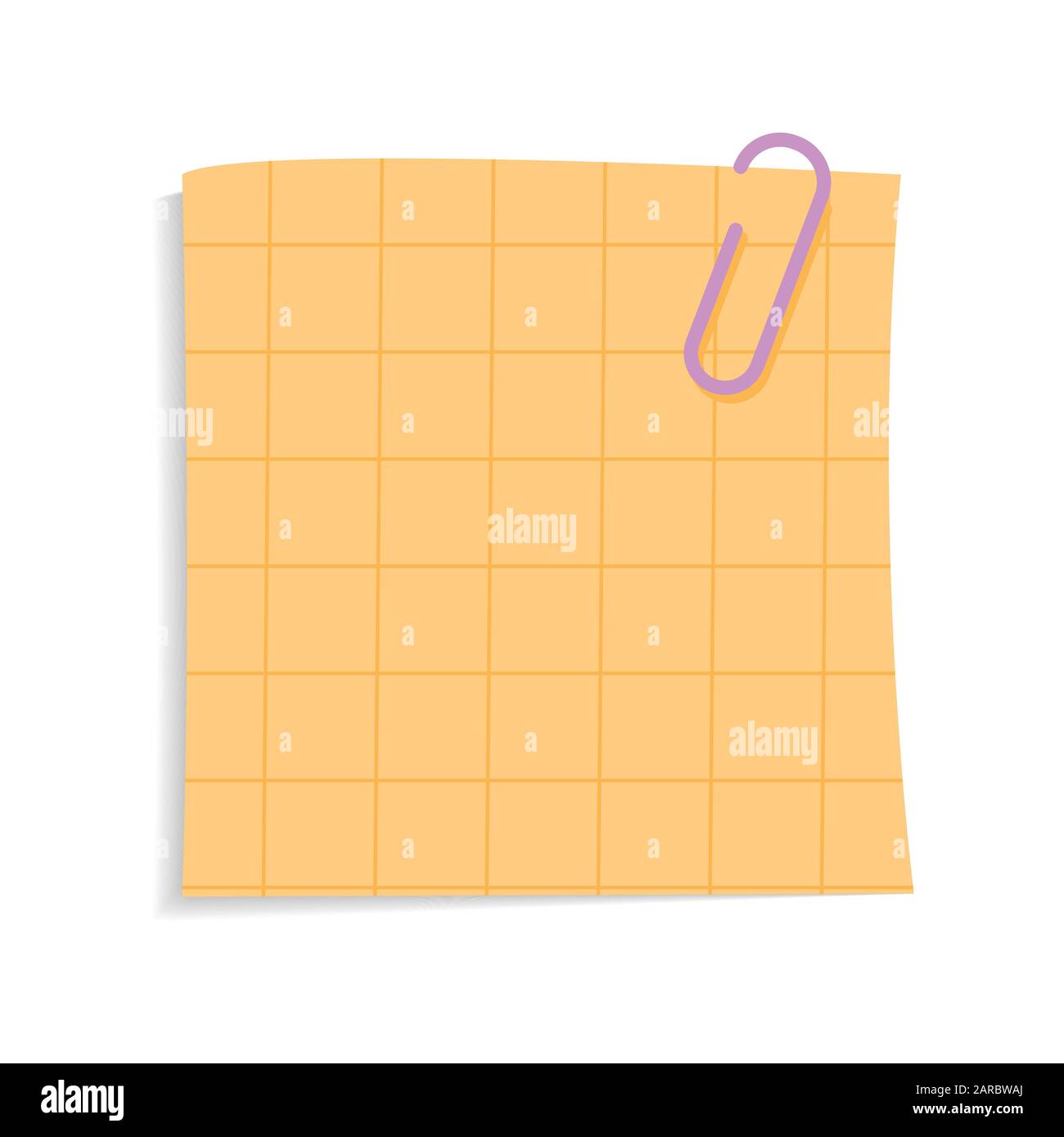 Sticky paper note with empty space for text, vector illustration Stock Vector