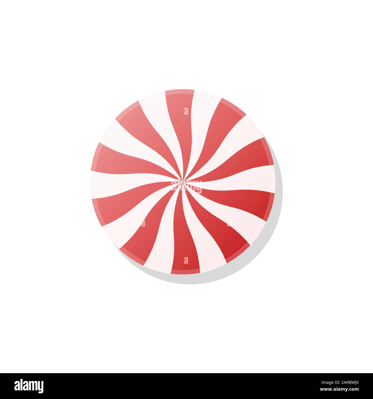 Candy lollypop, vector illustration on green background Stock Vector