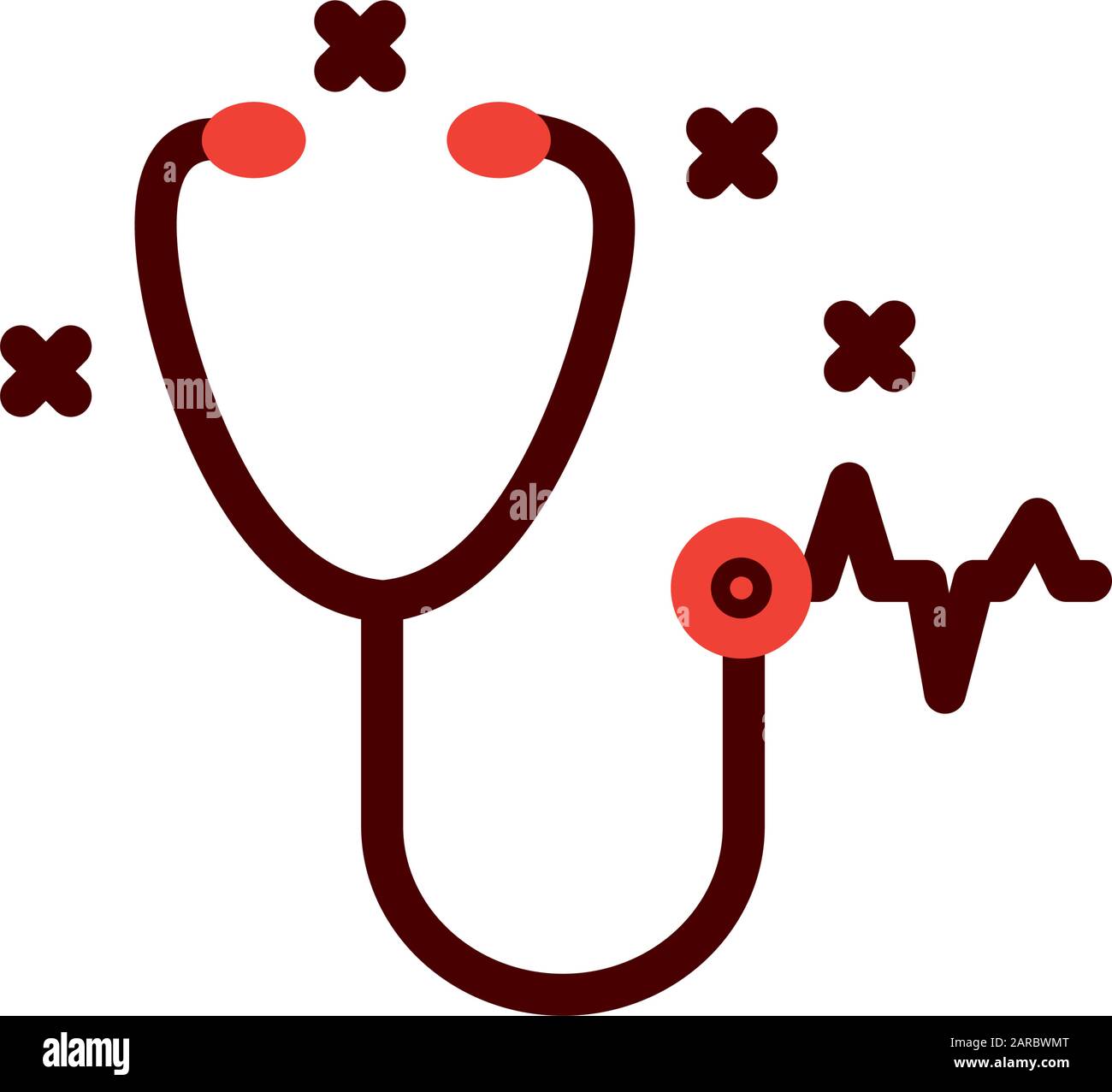 Stethoscope of medical care concept vector design Stock Vector Image ...