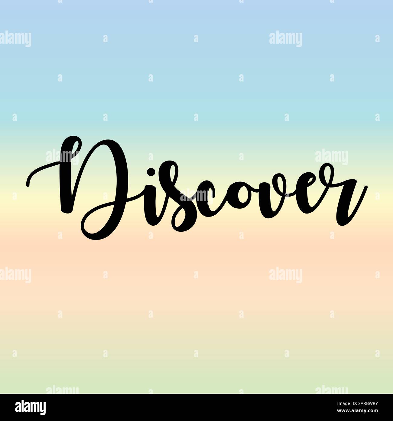 Discoveries Lettering Discover. Inspirational lettering. vector illustration Stock Vector ...