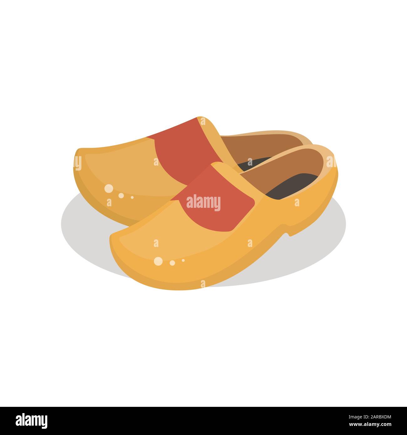 Holland clogs, wooden shoes. cartoon vector illustration Stock Vector