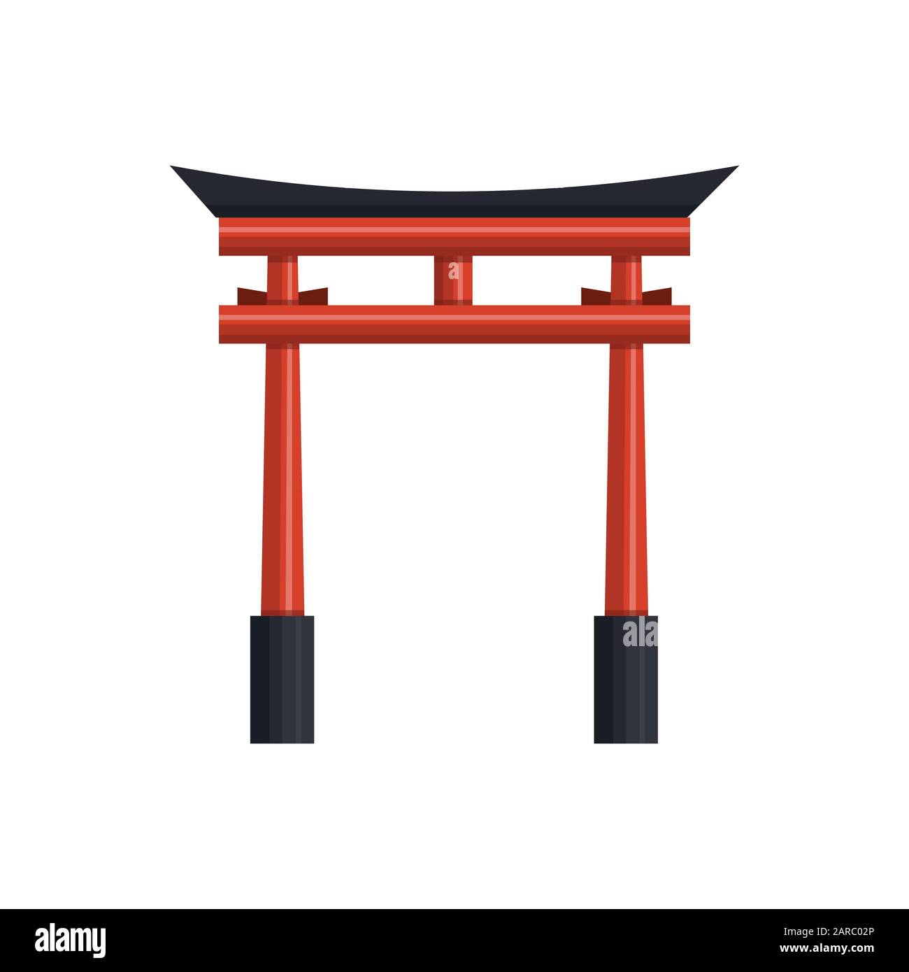 Japanese torii gate. Vector illustration Stock Vector