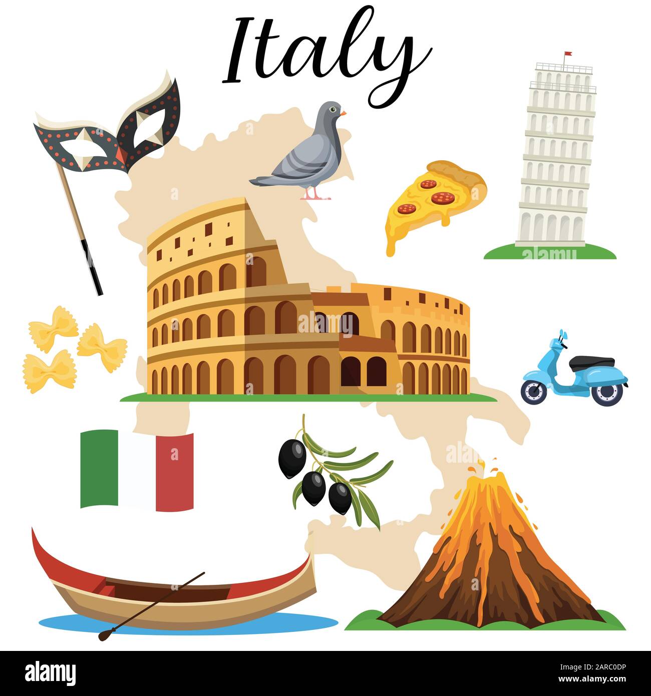 Italian Landmarks Clip Art