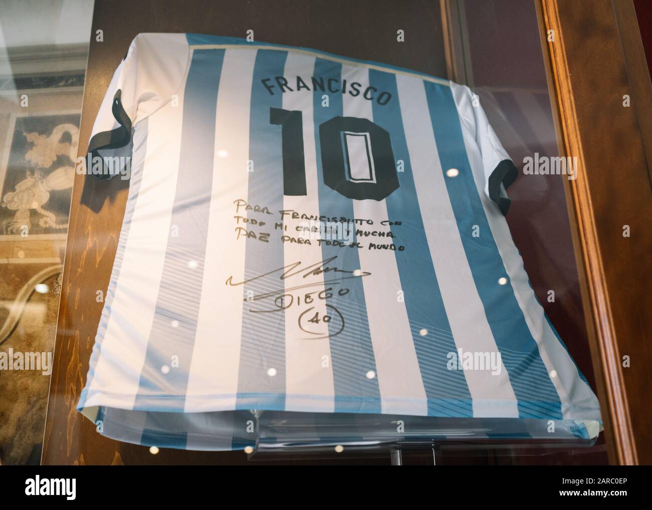 maradona signed shirt