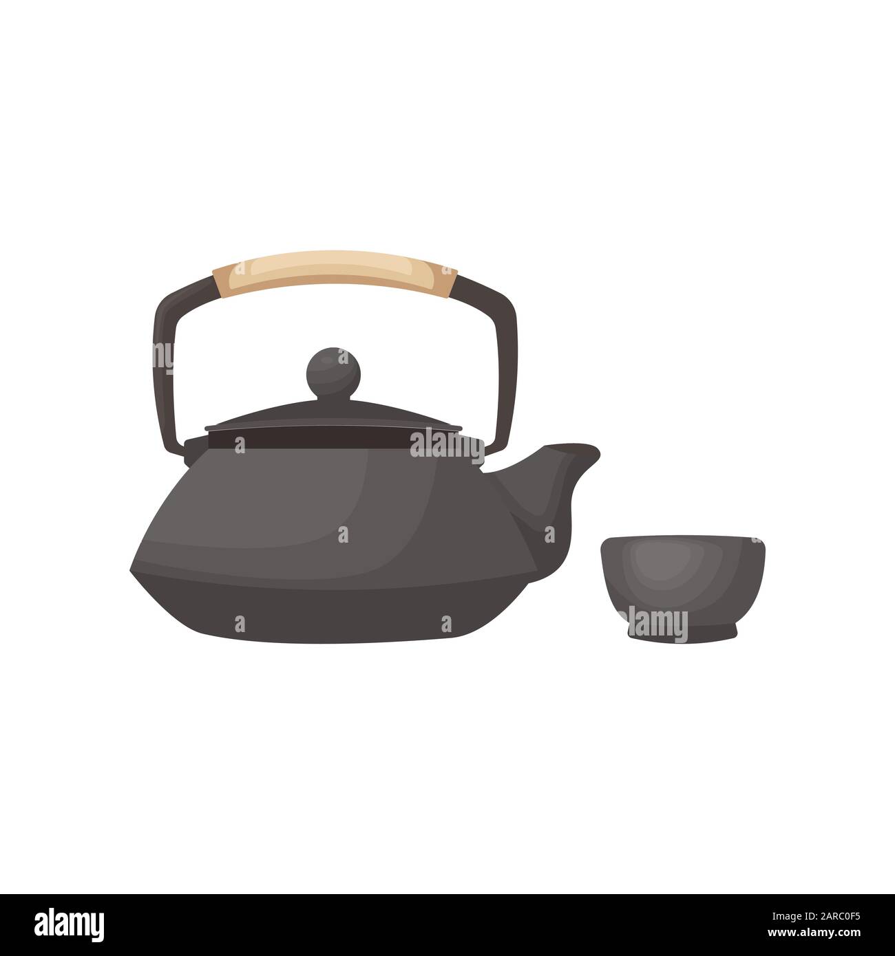 Japanese tea ceremony. Teapot and a mug Stock Vector Image & Art Alamy