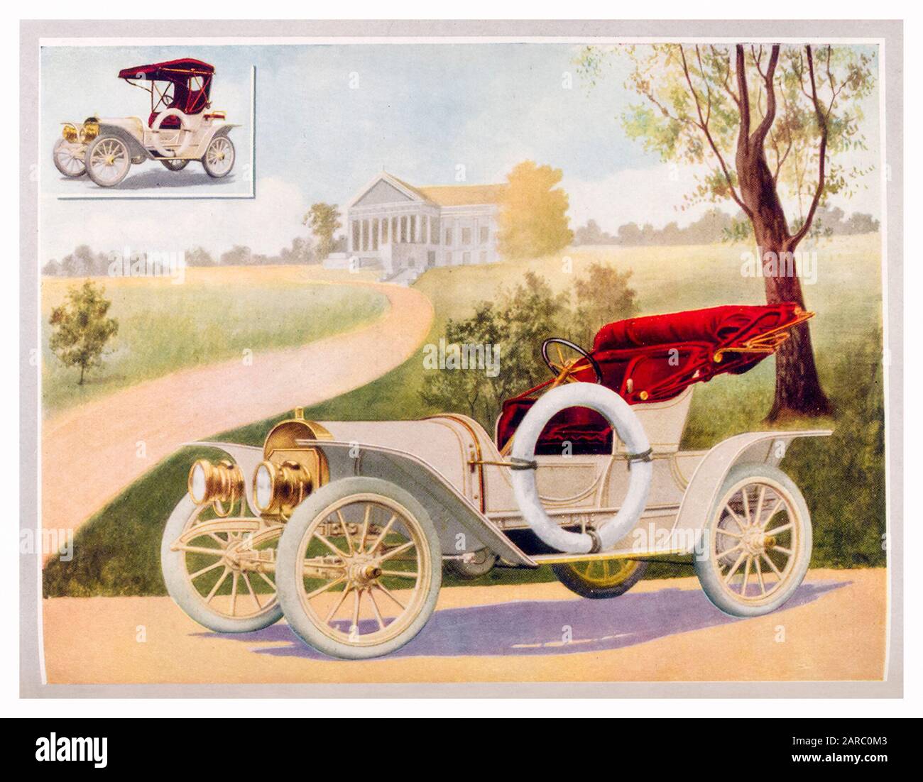 Vintage Car, early Electric Car, Babcock Electrics Model 12 Gentleman's Roadster, Price $2000, illustration 1909 Stock Photo
