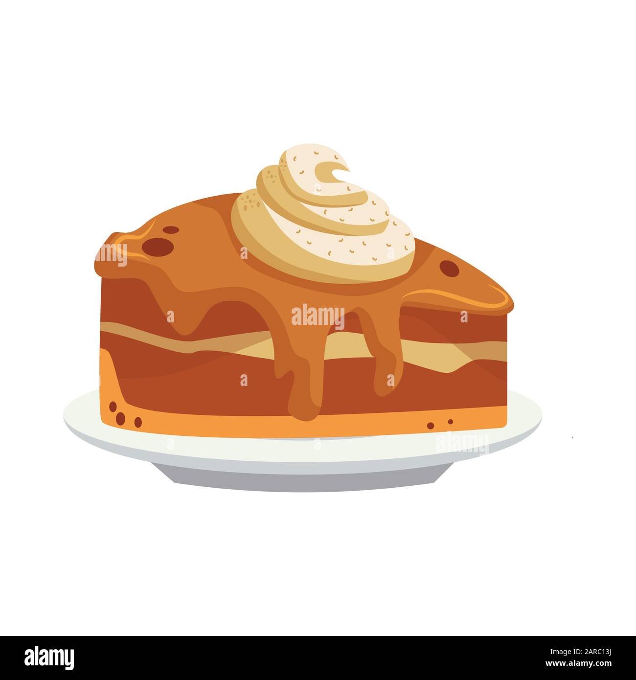 Pumpkin pie. Traditional thanksgiving pumpkin pie. vector illustration