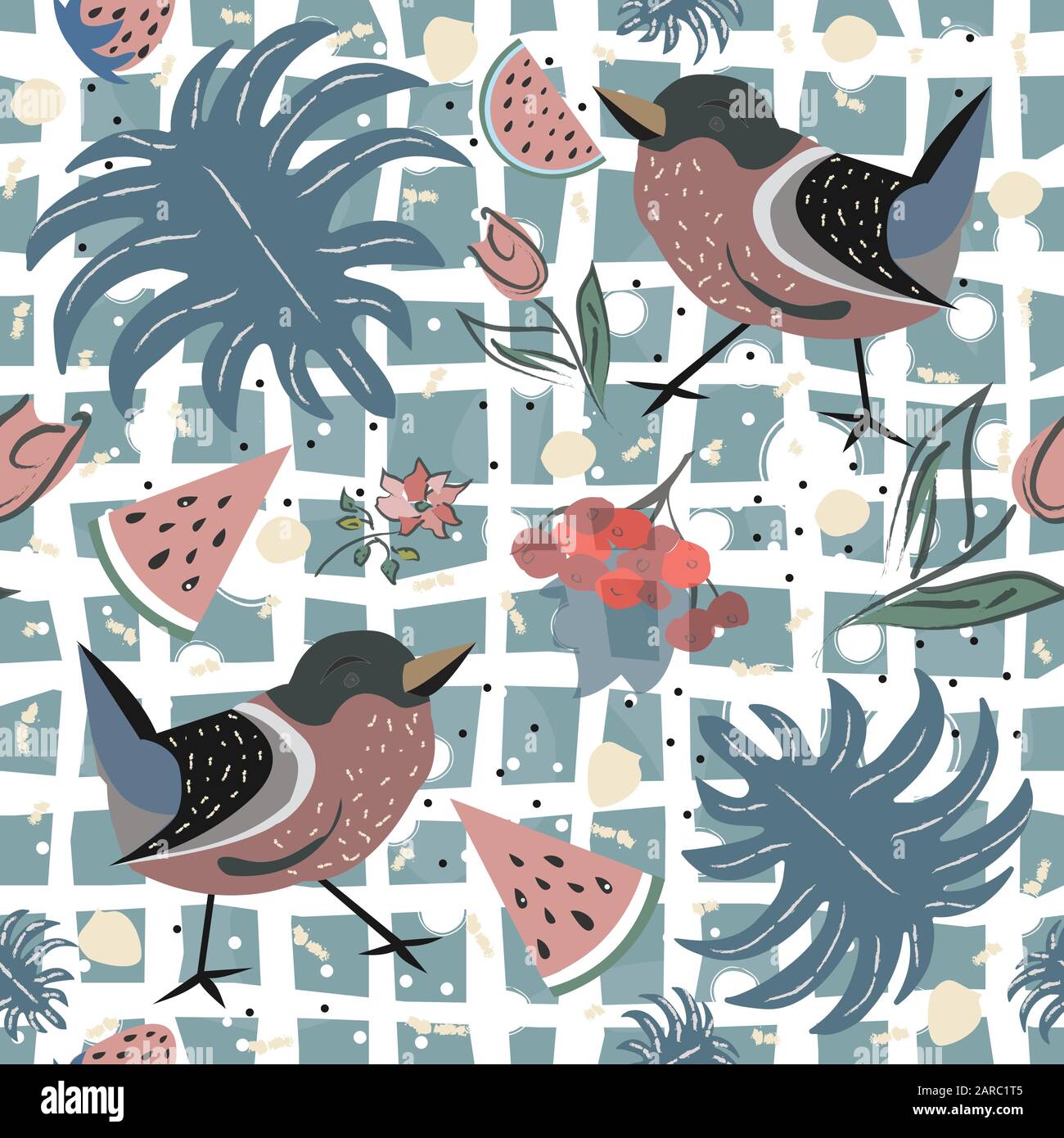 Seamless Floral Pattern. Hand Drawn. Vector Illustration Stock Vector ...
