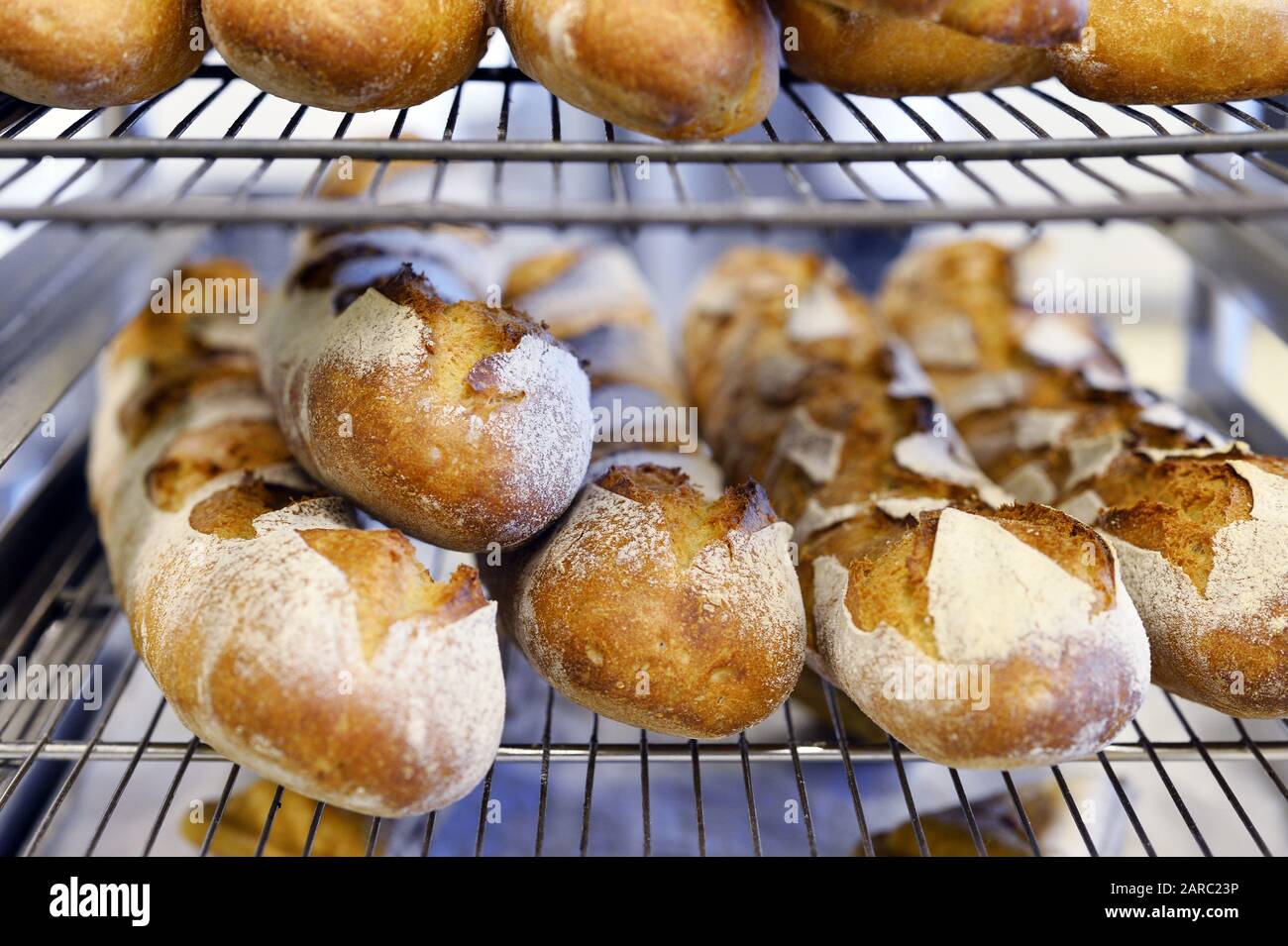 Real French Bread Paris France Stock Photo Alamy