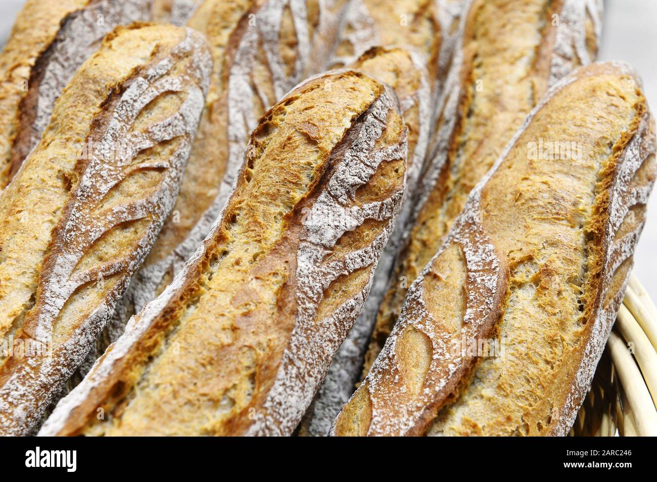 Real French Bread Paris France Stock Photo Alamy