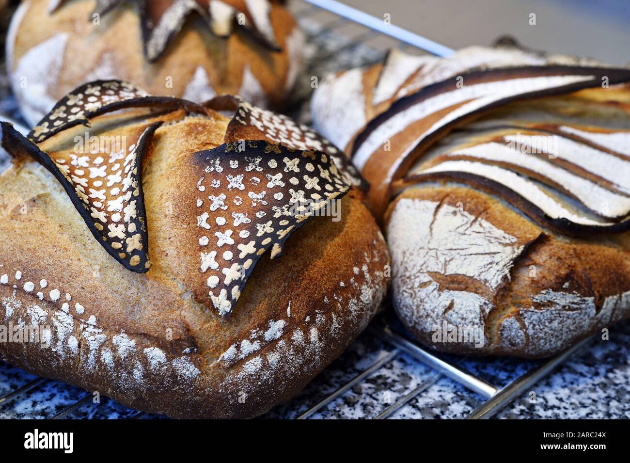 Real French Bread Paris France Stock Photo Alamy