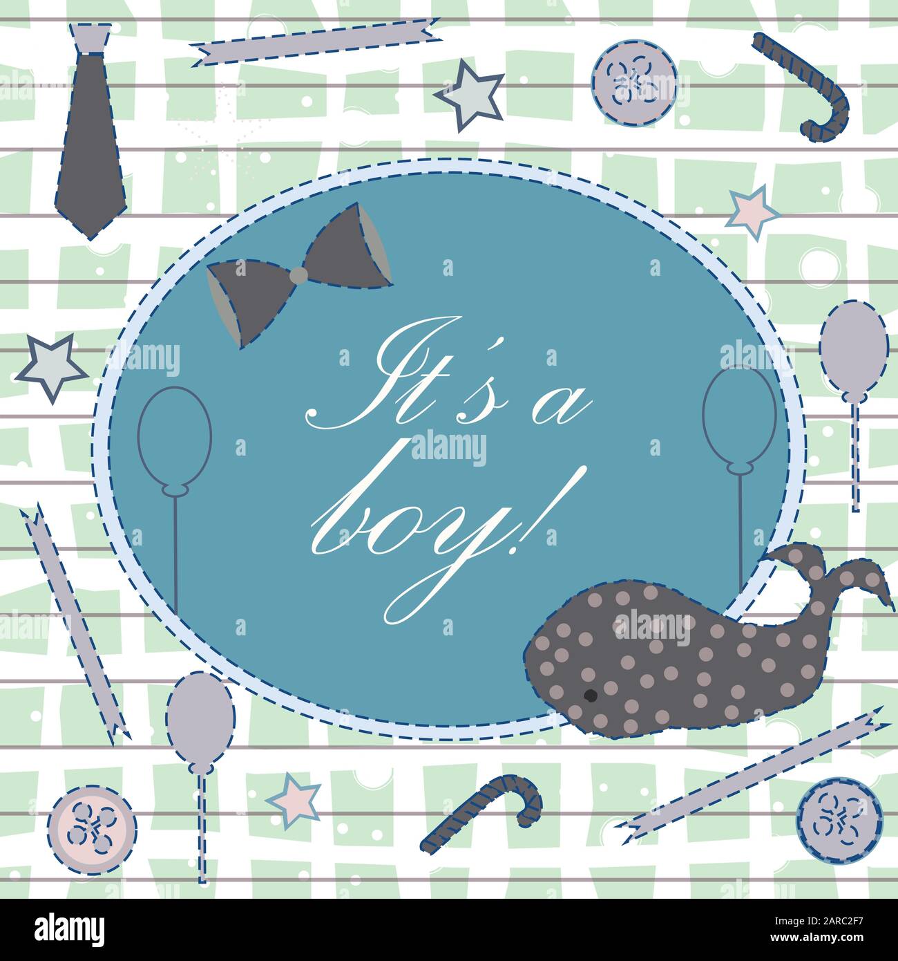 Creative Baby Shower Card. Vector Illustration Stock Vector Image & Art