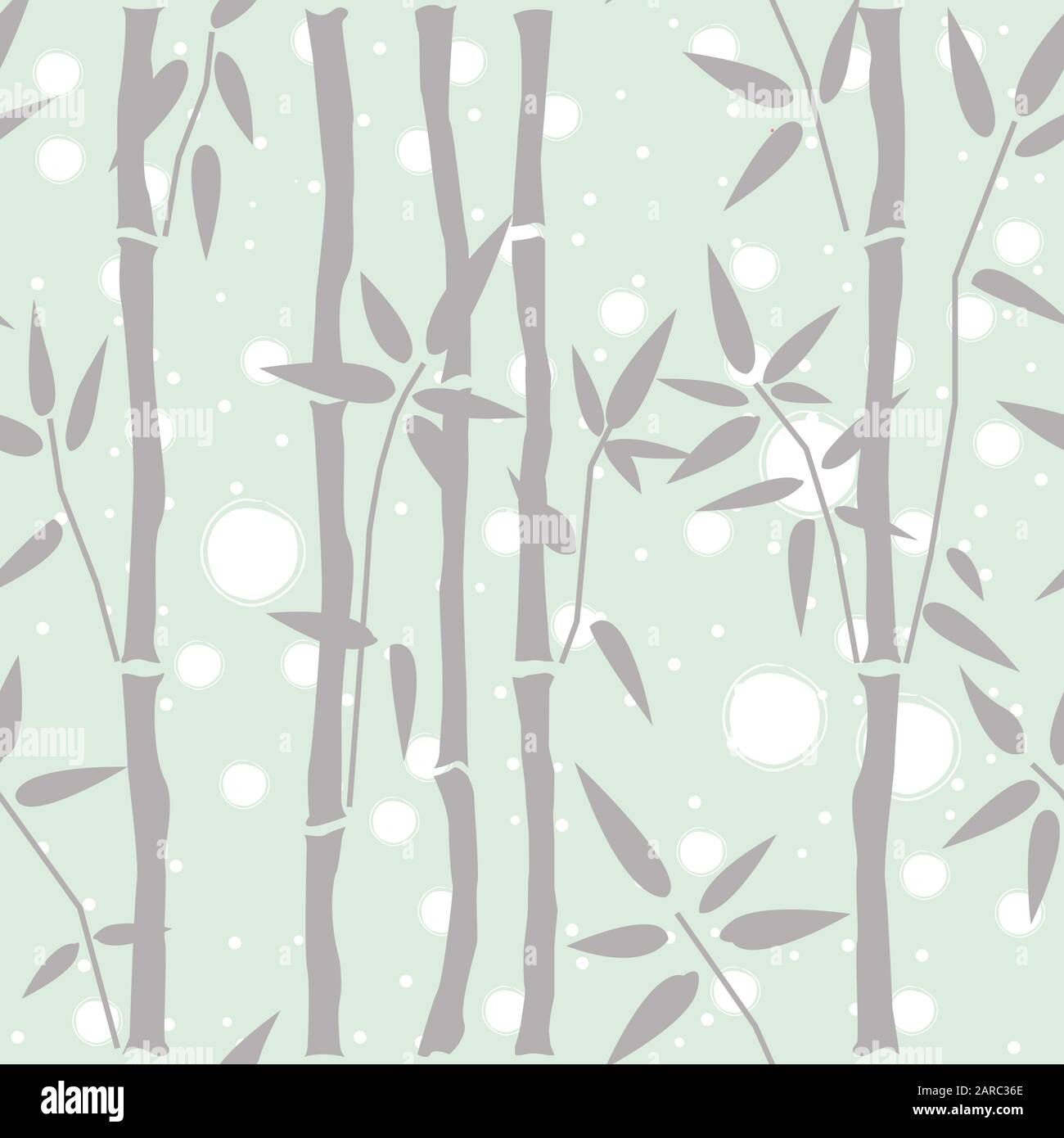 Seamless Pattern with bamboo. Great for swatches, fabric, textile, textures, wall art, gift/wrapping paper, etc. Vector Illustration Stock Vector
