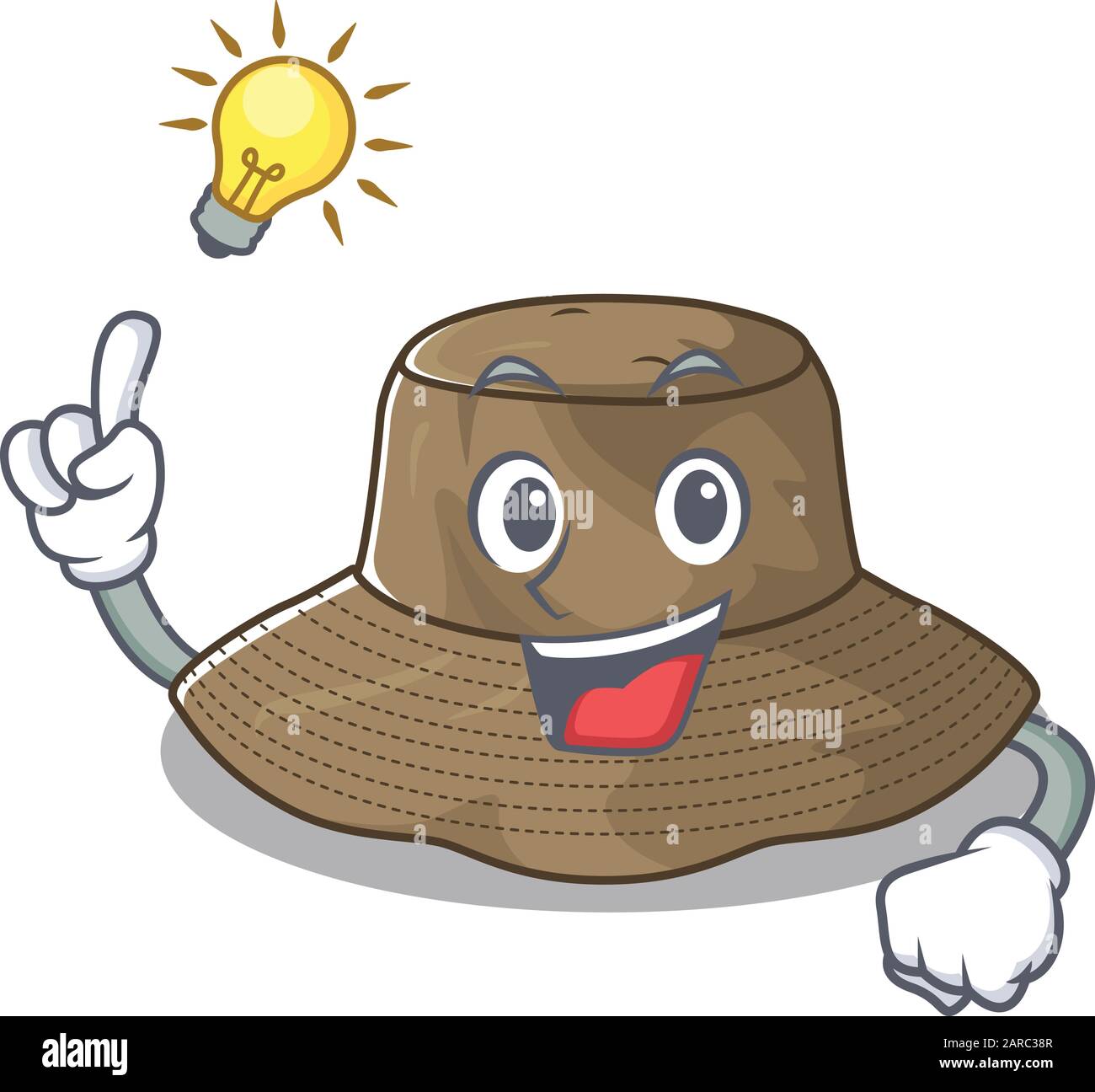 Have an idea gesture of bucket hat cartoon character design Stock Vector  Image & Art - Alamy