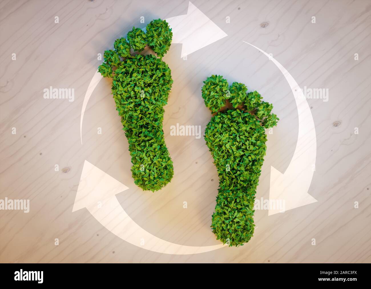 Green footprint concept Stock Photo Alamy