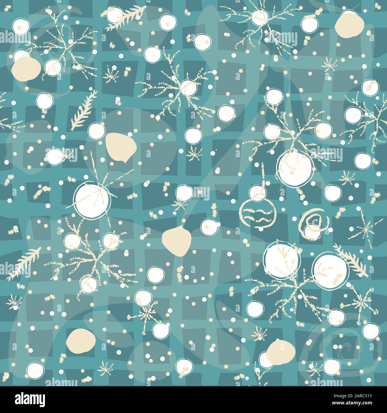 Beautiful seamless repeating winter pattern. Vector Illustration Stock Vector