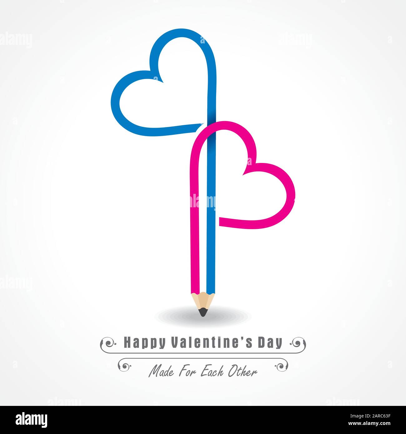 Illustration of Happy Valentines Day Greeting Stock vector Stock Vector ...