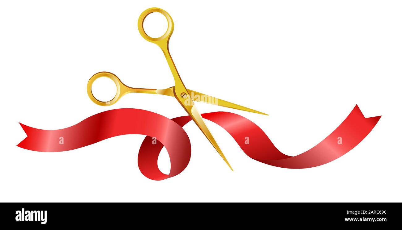 FREE Red Open Scissors Clipart