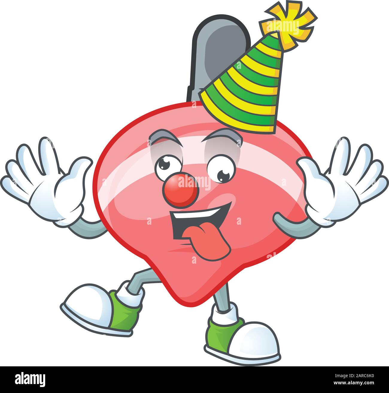 Funny Clown chinese red tops toy cartoon character mascot design Stock ...