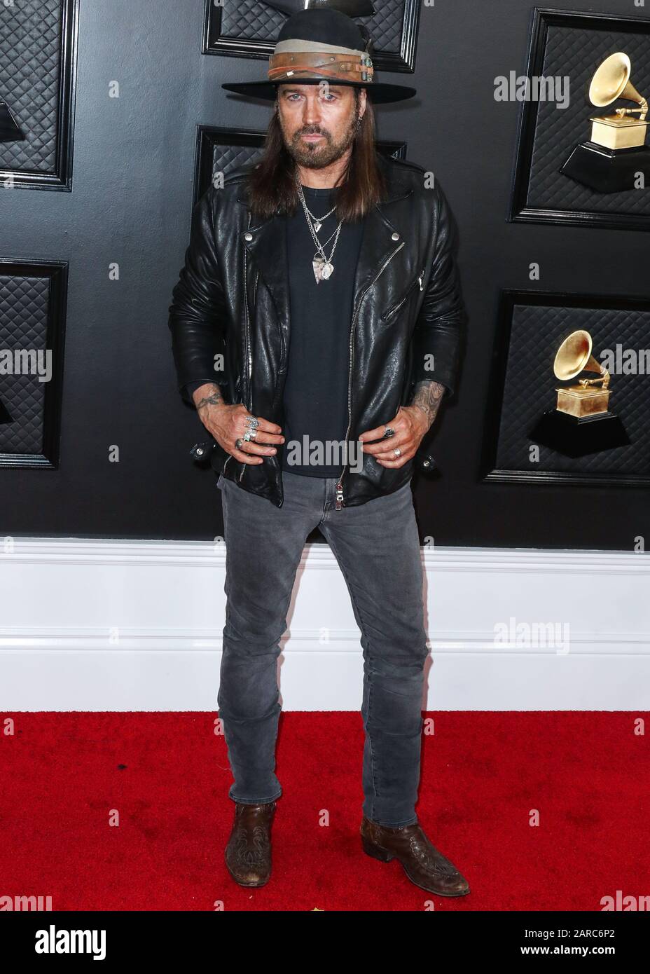 LOS ANGELES, CALIFORNIA, USA - JANUARY 26: Billy Ray Cyrus arrives at the 62nd Annual GRAMMY Awards held at Staples Center on January 26, 2020 in Los Angeles, California, United States. (Photo by Xavier Collin/Image Press Agency) Stock Photo