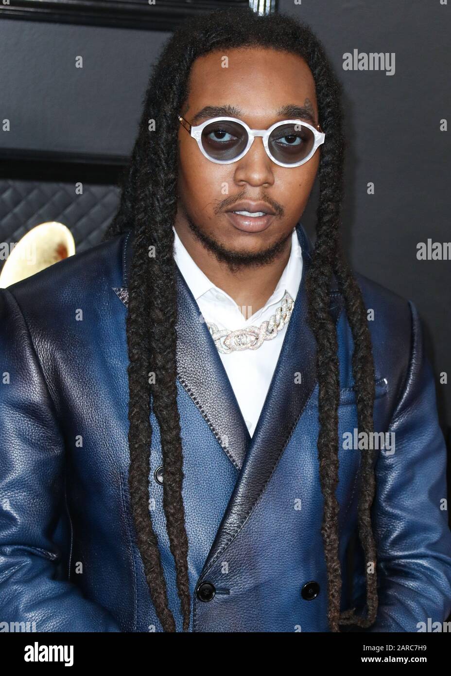 LOS ANGELES, CALIFORNIA, USA - JANUARY 26: Takeoff arrives at the 62nd Annual GRAMMY Awards held at Staples Center on January 26, 2020 in Los Angeles, California, United States. (Photo by Xavier Collin/Image Press Agency) Stock Photo