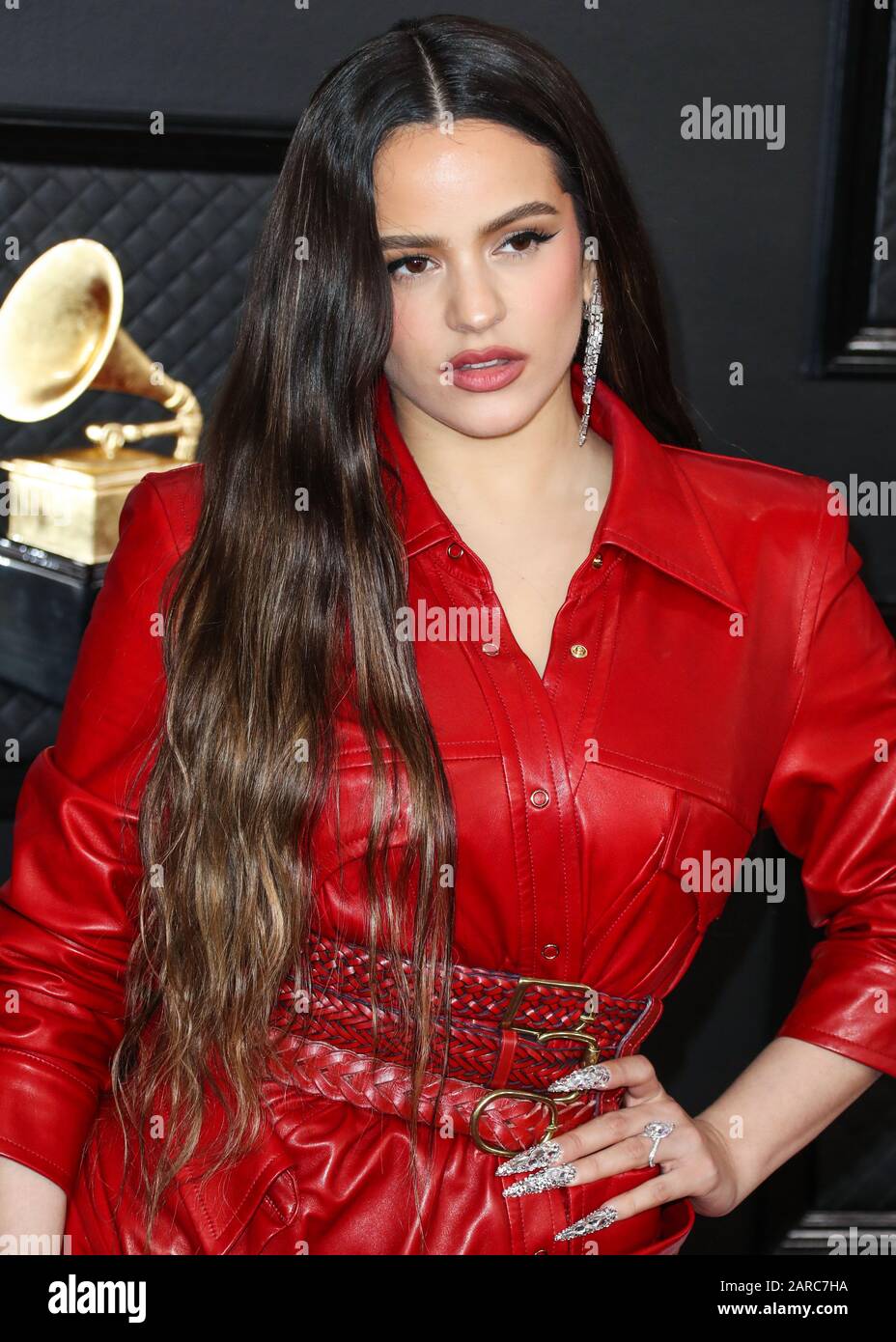 Los Angeles United States 26th Jan 2020 Los Angeles California Usa January 26 Singer Rosalia Wearing An Alexander Wang Outfit Arrives At The 62nd Annual Grammy Awards Held At Staples Center