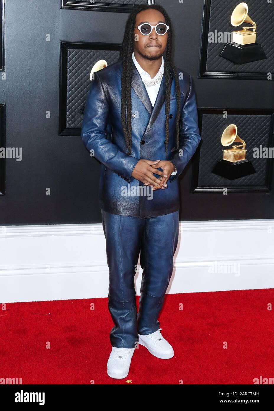 LOS ANGELES, CALIFORNIA, USA - JANUARY 26: Takeoff arrives at the 62nd Annual GRAMMY Awards held at Staples Center on January 26, 2020 in Los Angeles, California, United States. (Photo by Xavier Collin/Image Press Agency) Stock Photo