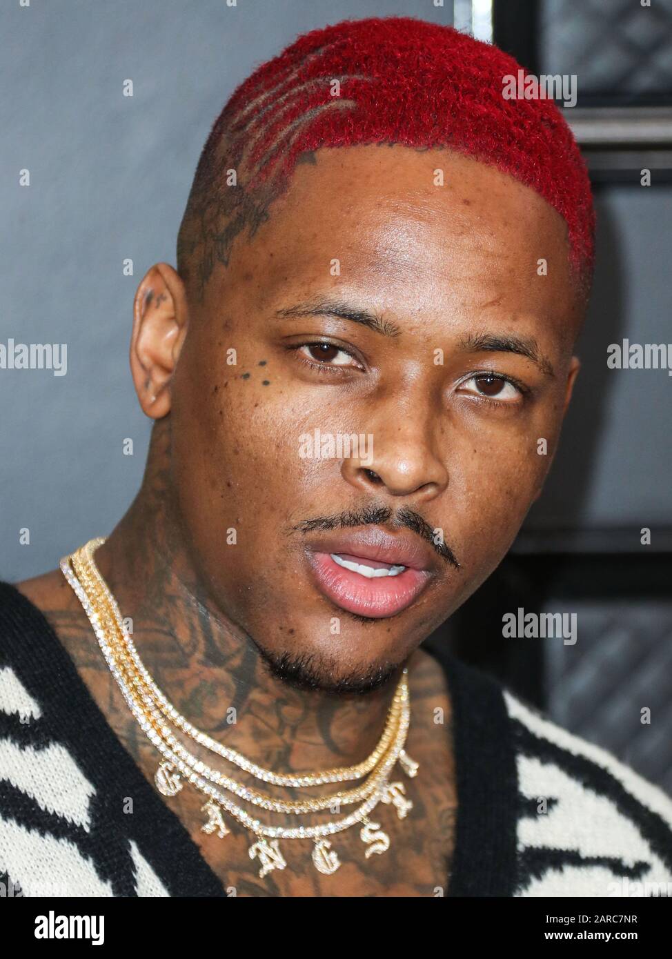 LOS ANGELES, CALIFORNIA, USA - JANUARY 26: YG arrives at the 62nd Annual GRAMMY Awards held at Staples Center on January 26, 2020 in Los Angeles, California, United States. (Photo by Xavier Collin/Image Press Agency) Stock Photo