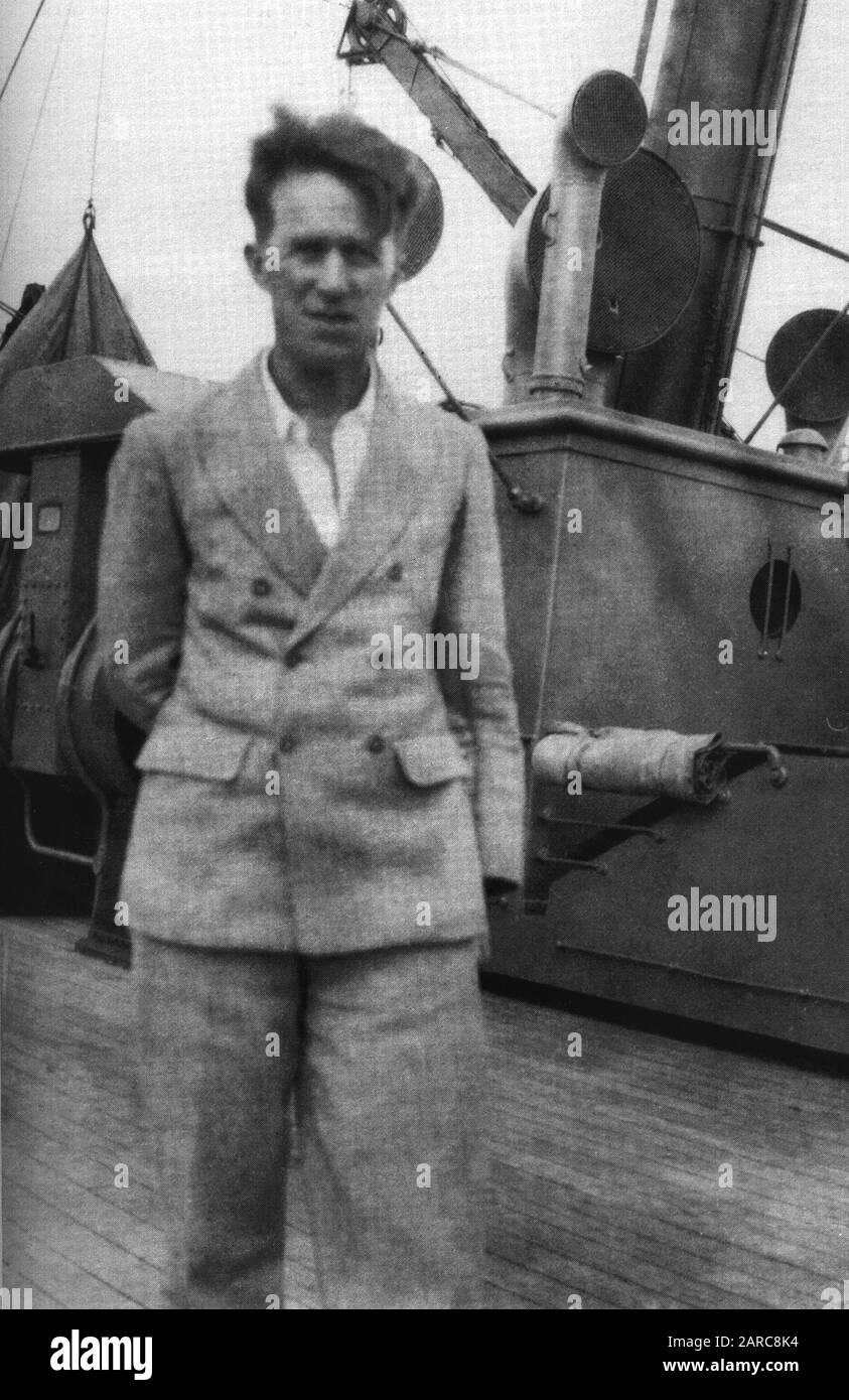 T.E. Lawrence in civilian dress.   circa 1934 Stock Photo