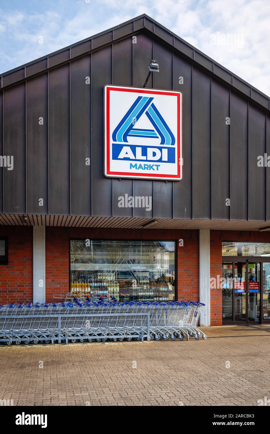 Datteln, Ruhr area, North RhineWestphalia, Germany Aldi. Datteln