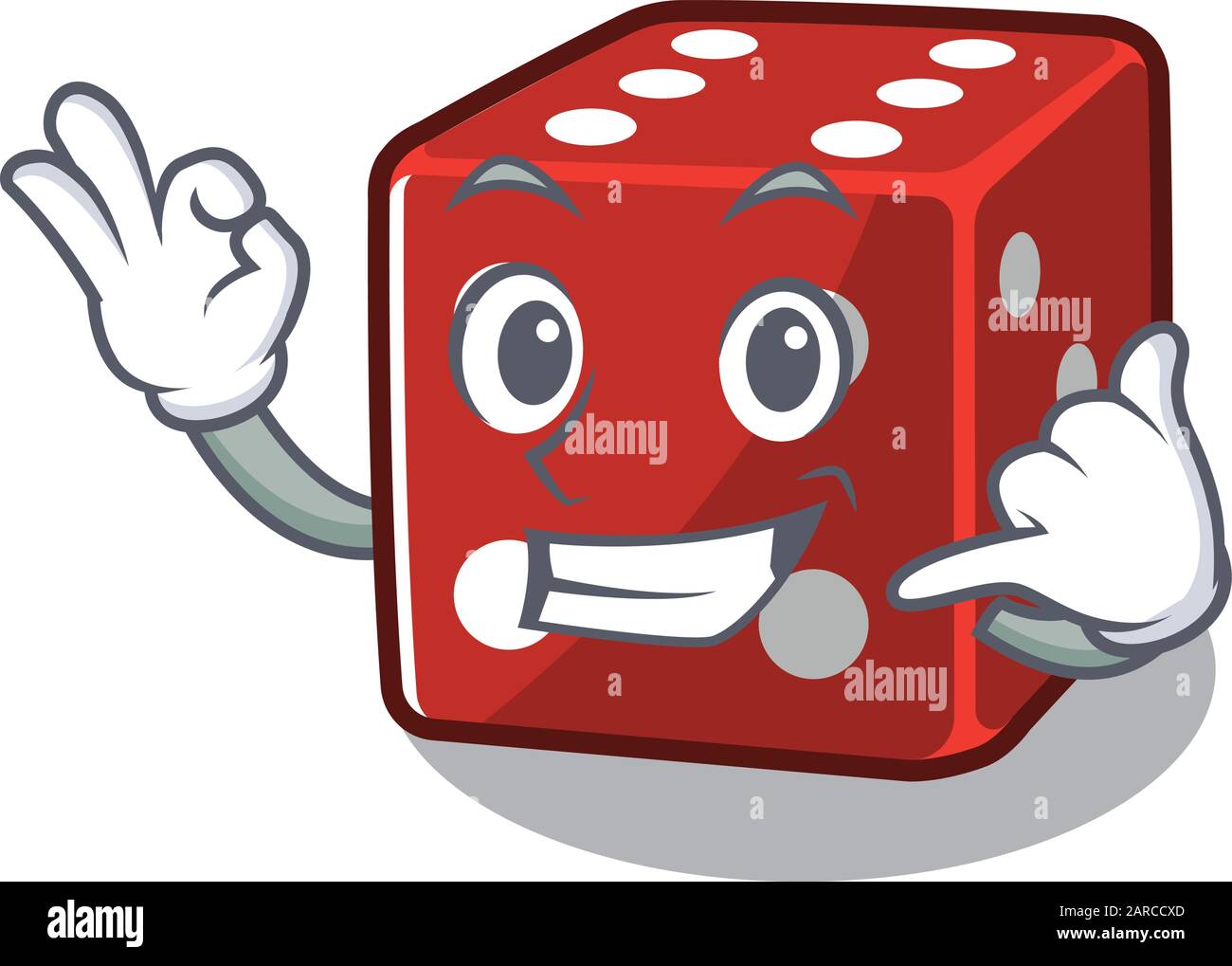 Call me funny dice mascot picture style Stock Vector Image & Art Alamy