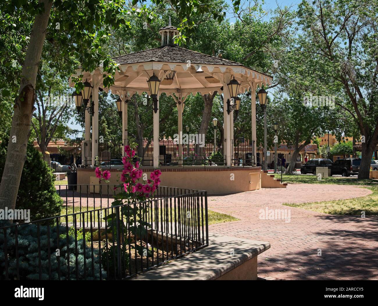 Gazebo in the plaza in Old Town Albuquerque, New Mexico Stock Photo Alamy