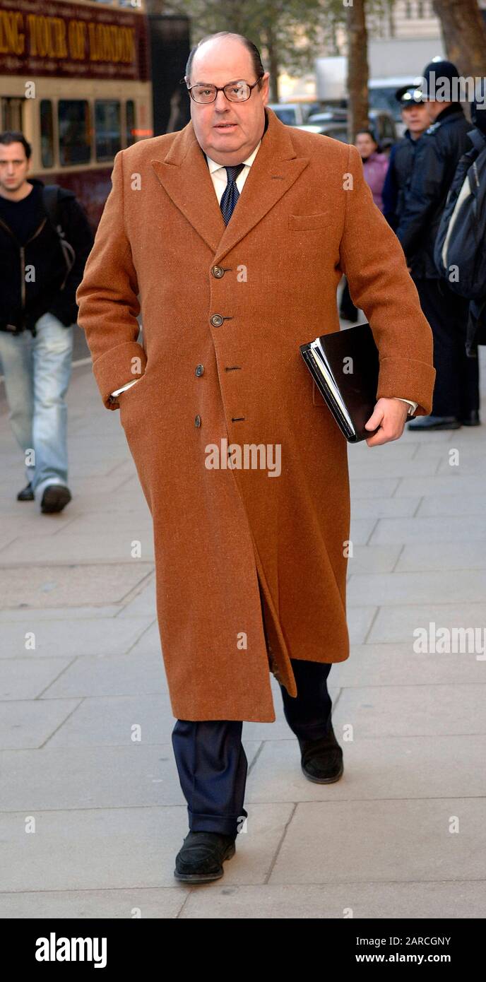 Lord Nicholas Soames arriving to give evidence in December 2007 at the Inquest into the deaths of Princess Diana and Dodi Fayed  at the High court in London. Stock Photo